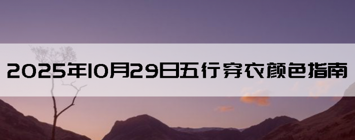 2025年10月29日五行穿衣颜色指南
