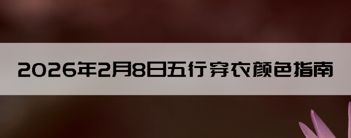 2026��2��8�����д�����ɫָ��