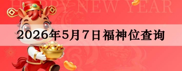 2026年5月7日福神方位全解析!