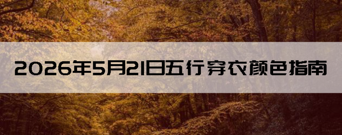 2026��5��21�����д�����ɫָ��