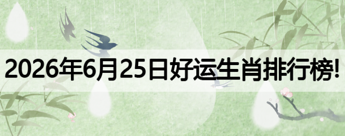 生肖排行榜,好运