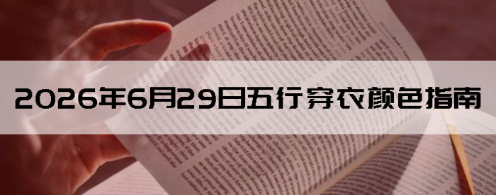 2026��6��29�����д�����ɫָ��