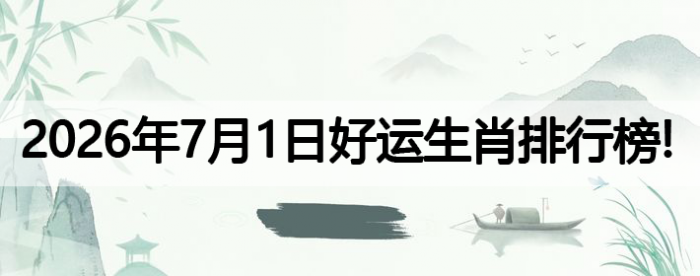 生肖排行榜,好运