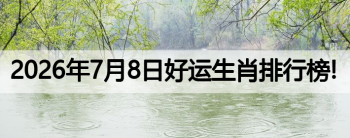 生肖排行榜,好运