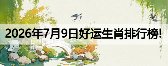 生肖排行榜,好运