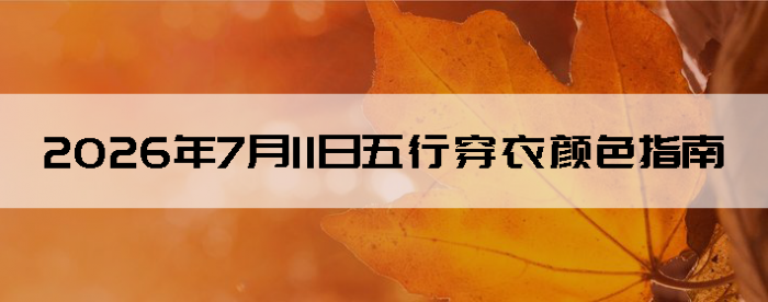 2026��7��11�����д�����ɫָ��