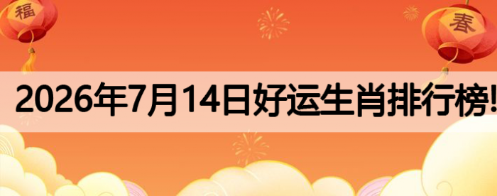 生肖排行榜,好运