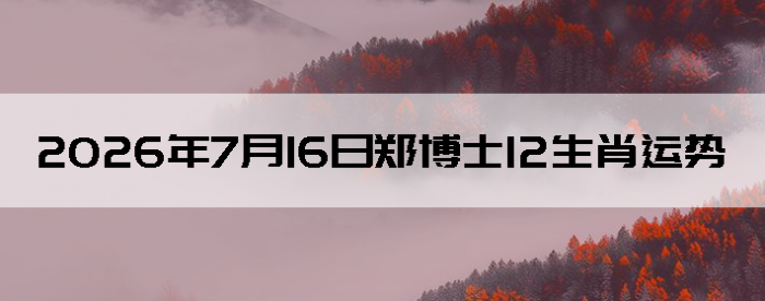 2026��7��16��֣��ʿ12��Ф����