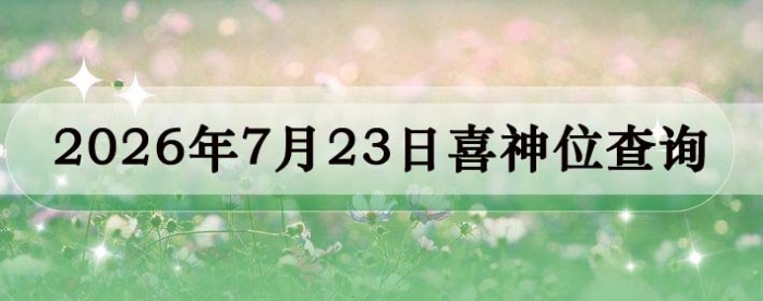 2026年7月23日喜神方位详细解析