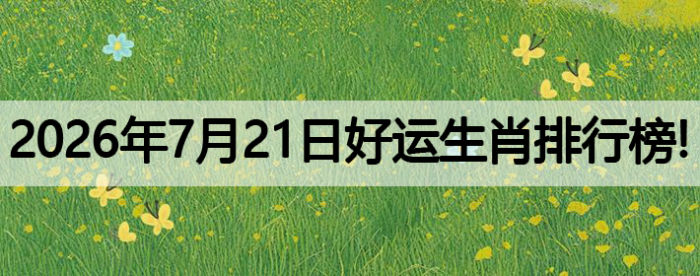 生肖排行榜,好运