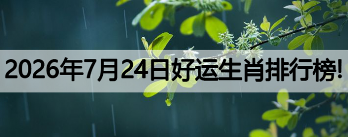 生肖排行榜,好运