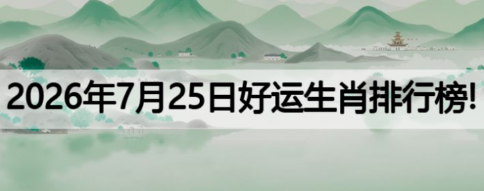 生肖排行榜,好运