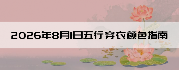 2026��8��1�����д�����ɫָ��