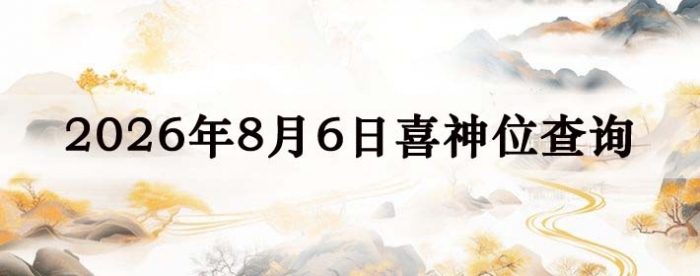 2026年8月6日喜神方位详细解析