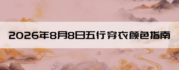 2026��8��8�����д�����ɫָ��
