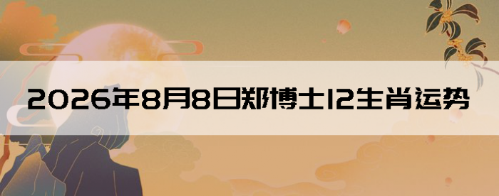 2026��8��8��֣��ʿ12��Ф����