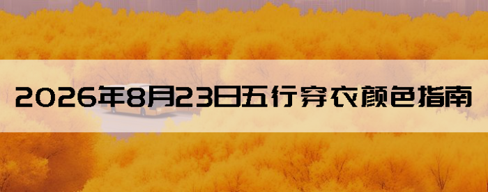 2026��8��23�����д�����ɫָ��