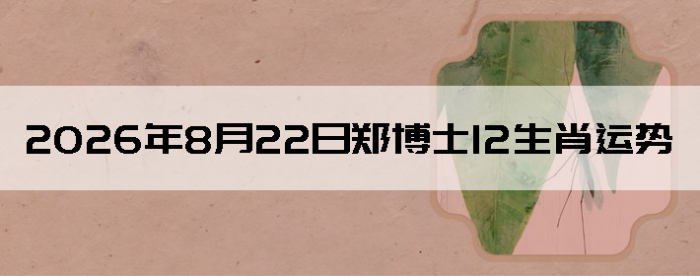 2026��8��22��֣��ʿ12��Ф����