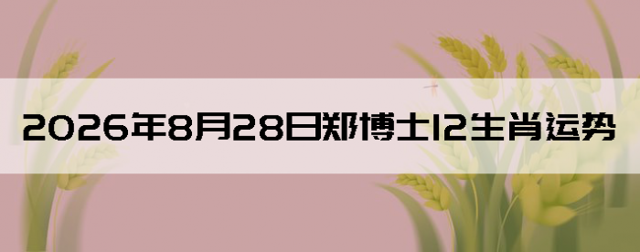 2026��8��28��֣��ʿ12��Ф����