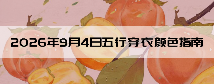 2026��9��4�����д�����ɫָ��