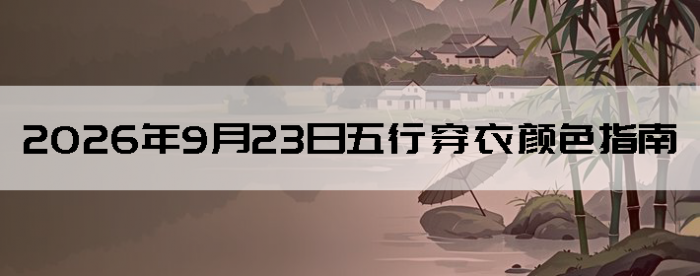 2026��9��23�����д�����ɫָ��