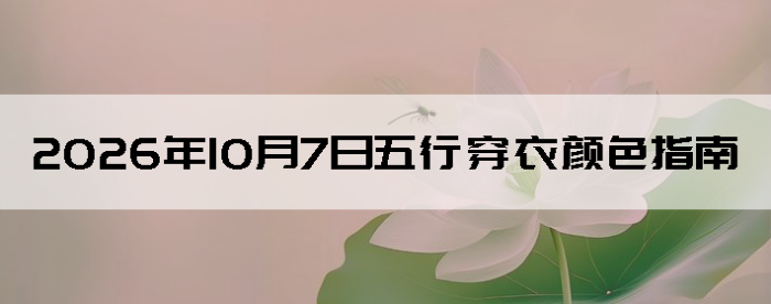 2026��10��7�����д�����ɫָ��