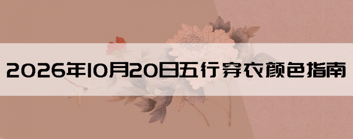 2026��10��20�����д�����ɫָ��