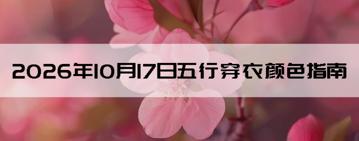2026��10��17�����д�����ɫָ��