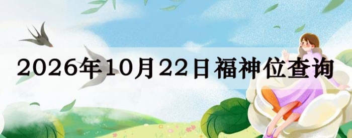 2026年10月22日福神方位全解析!