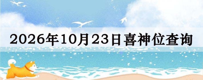 2026年10月23日喜神方位详细解析