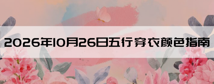 2026��10��26�����д�����ɫָ��