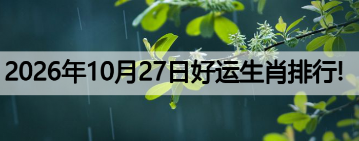 生肖排行榜,好运