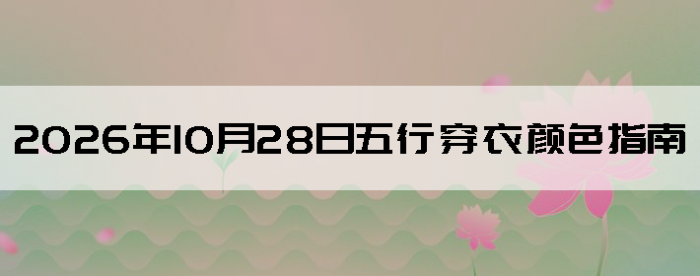 2026��10��28�����д�����ɫָ��