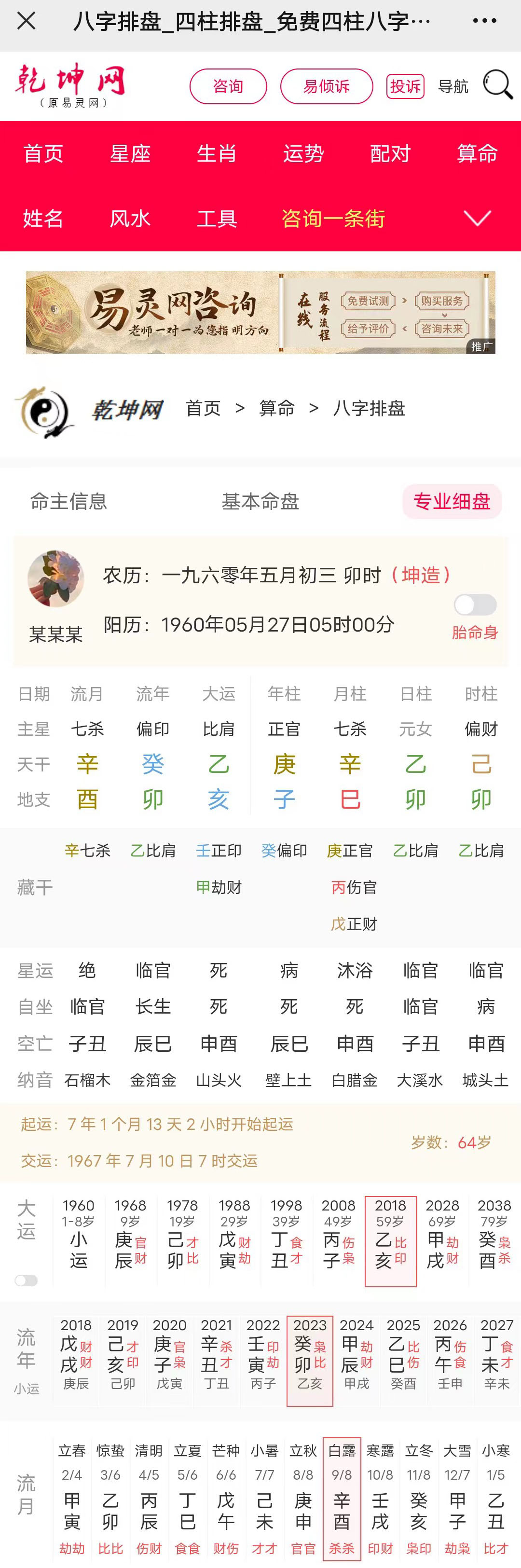 八字案例：乙木日干的财富命运分析