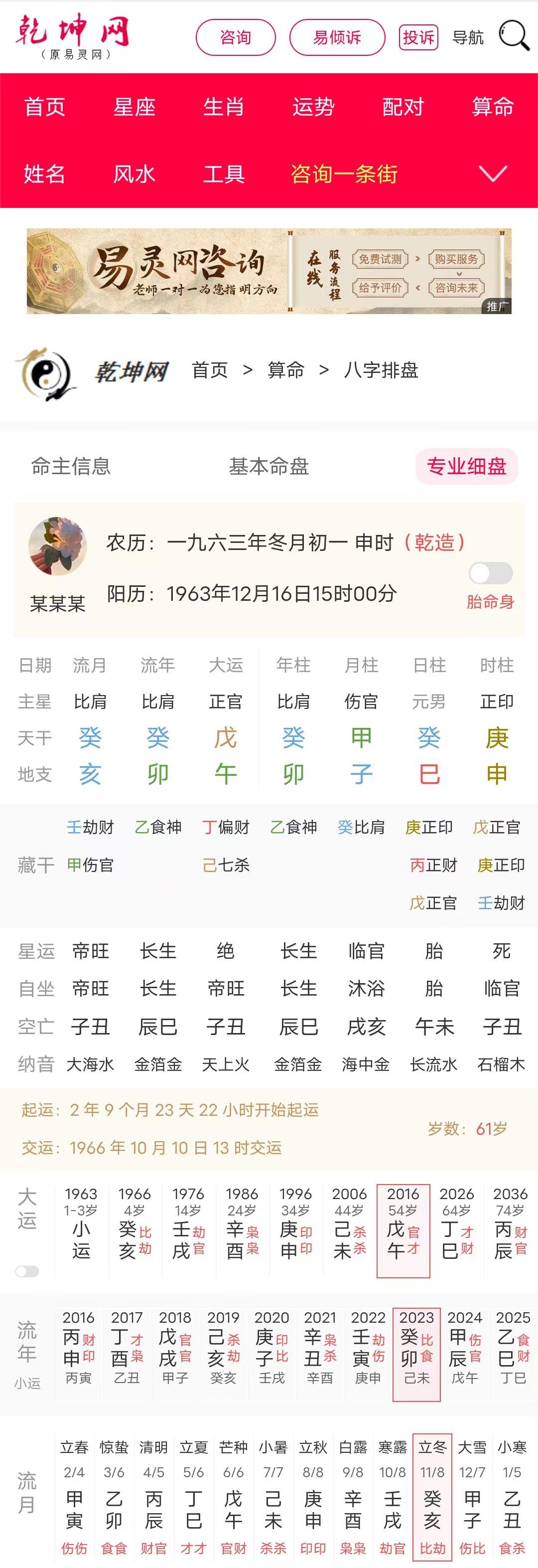 命局解读：辛卯年己未运下的地支关系