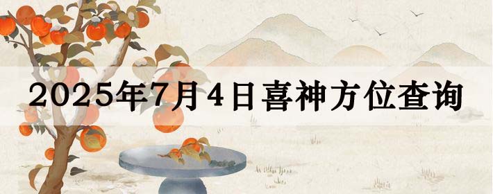 2025年7月4日喜神方位详细解析