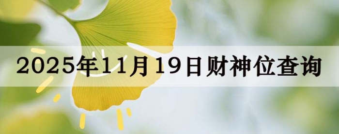2025年11月19日财神方位查询指南