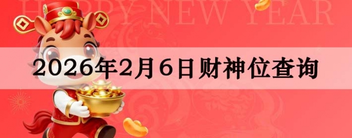 2026年2月06日财神方位查询指南
