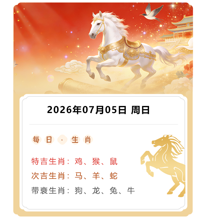 12生肖运势,郑博士运势内容,2026年7月4日2生肖运解读