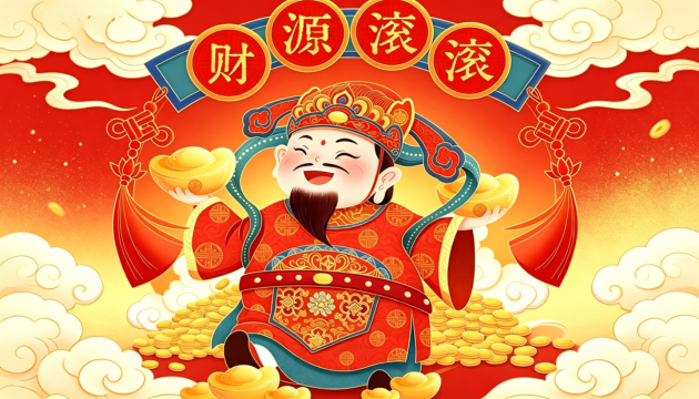 2026年7月20日财神方位查询指南文章配图-财神爷封捧着金元宝