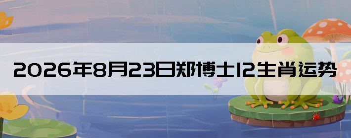 2026��8��23��֣��ʿ12��Ф����