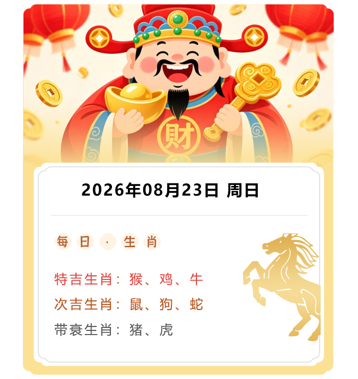 12生肖运势,郑博士生肖运势吉凶,2026年8月22日生肖运内容