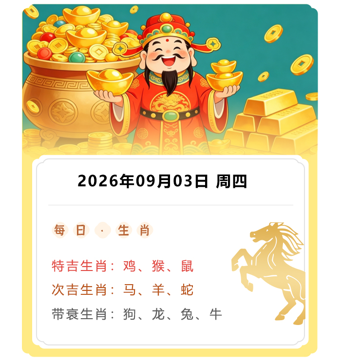12生肖运势,郑博士运势内容,2026年9月3日生肖运解读