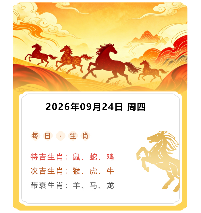 12生肖运势,郑博士运势内容,2026年9月24日生肖运解读