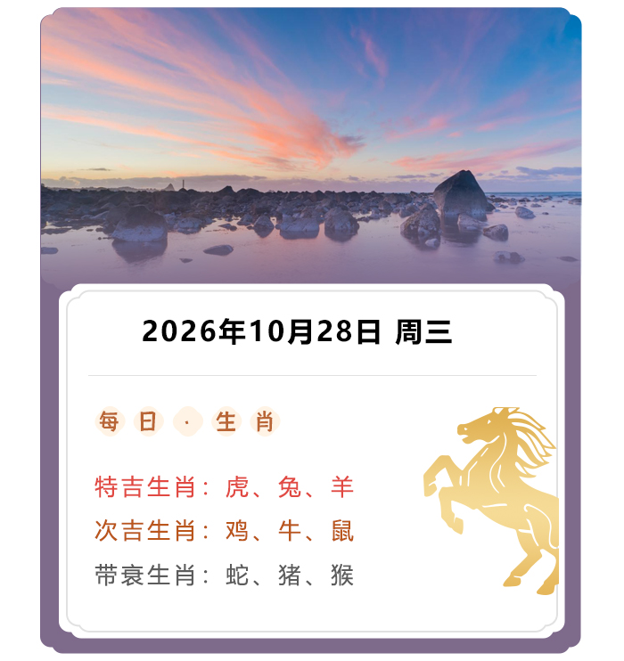 郑博士运势内容,12生肖运势,2026年10月28日生肖运解读